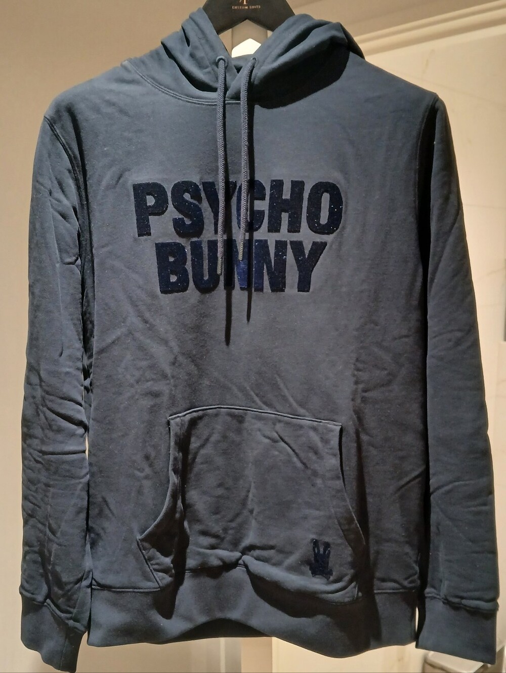 Psycho Bunny Men's Navy Logo Hoodie